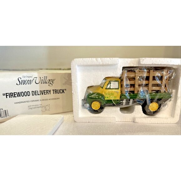 Department 56 Snow Village "Firewood Delivery Truck" Retired #54864 - New In Box - Picture 1 of 6